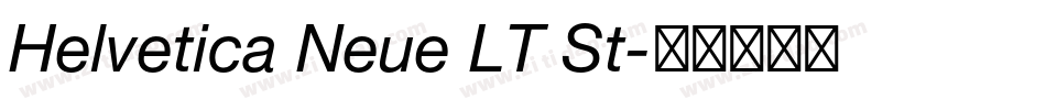 Helvetica Neue LT St字体转换
